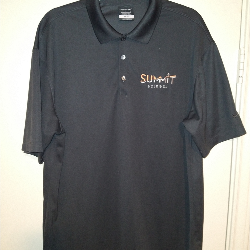 Nike Golf Dri-Fit Gray Short Sleeve Polo Shirt Men's sz Large